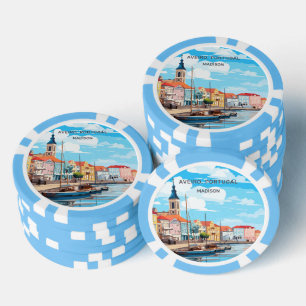 Custom Name Aveiro Portugal Poker Chips