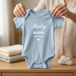 Custom Name Baby Bodysuit, Personalized Pregnancy Bodysuit