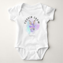 Custom Name Baby Boy Cousin Crew Easter Family