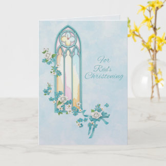 Custom Name Baby Christening Card