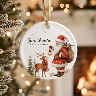 Custom Name Baby First Christmas Ornament