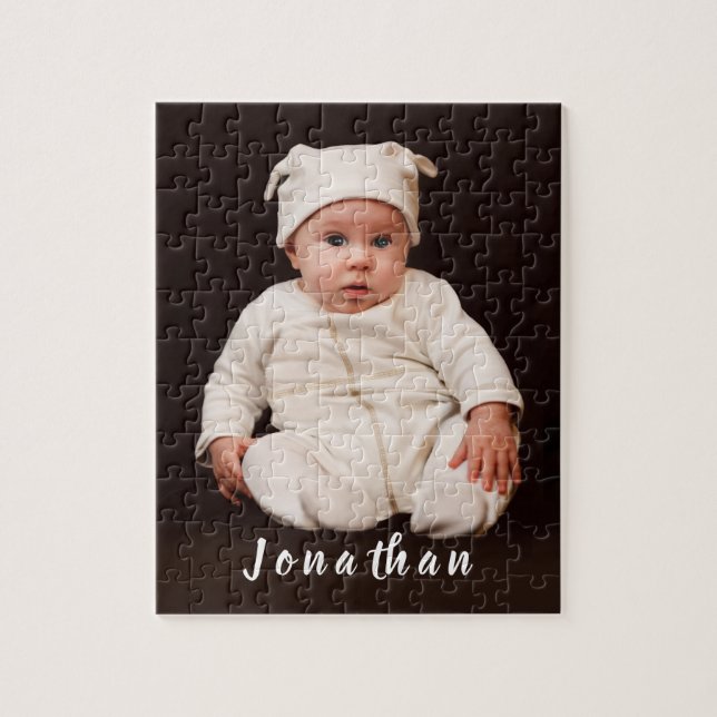 Custom Name Baby Photo Jigsaw Puzzle (Vertical)