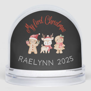 Custom Name Baby’s First Christmas Snow Globe