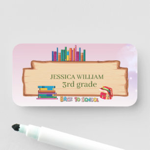 Custom Name back to school, 3rd Grade Name Tag