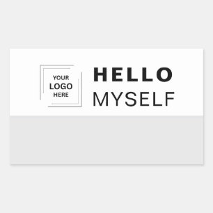 Custom Name Badge Modern Branding Design Sticker