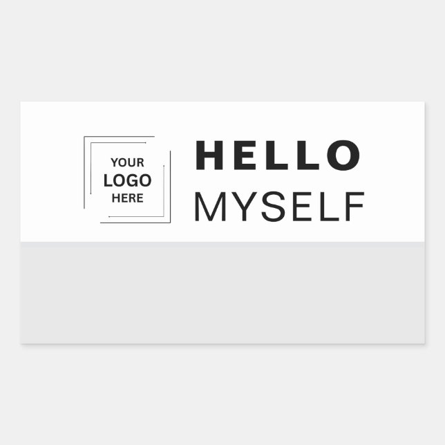 Custom Name Badge Modern Branding Design Sticker (Front)