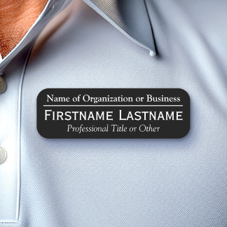 Custom Name Badge - Name of Organization or Church