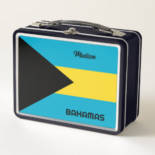 Custom Name Bahamas Metal Lunch Box