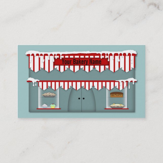 Custom Name Bakery Business Card (Back)