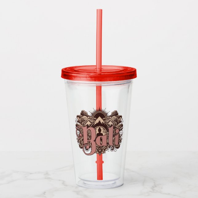 Custom Name Bali Acrylic Tumbler (Front)