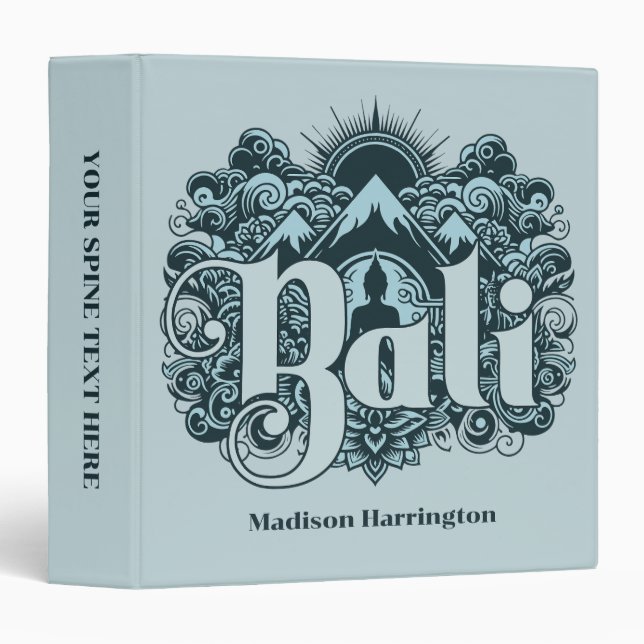 Custom Name Bali Binder (Front/Spine)