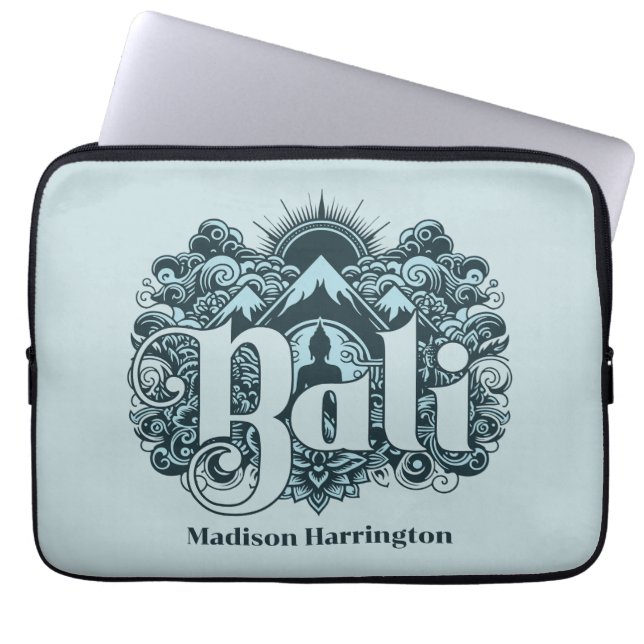 Custom Name Bali Laptop Sleeve (Front)