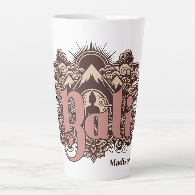 Custom Name Bali Latte Mug (Front)