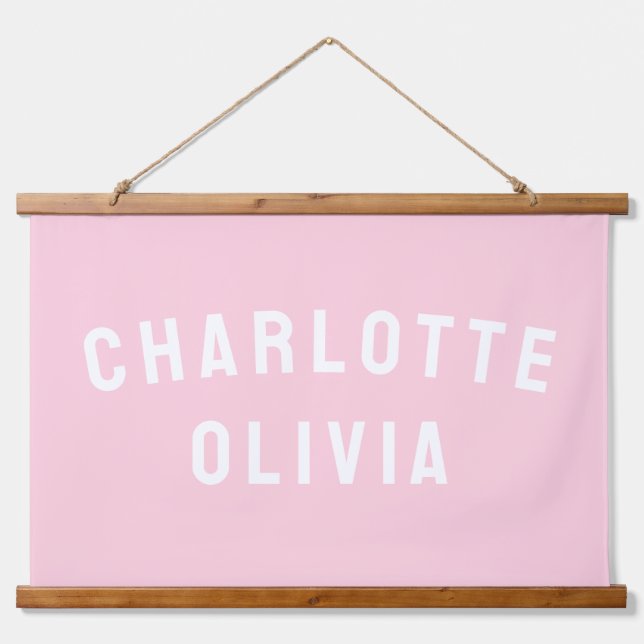 Custom Name Banner Personalized Nursery Wall Art (Front)