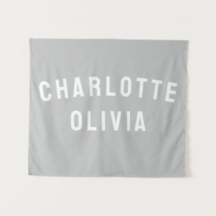 Custom Name Banner Personalized Nursery Wall Art Tapestry