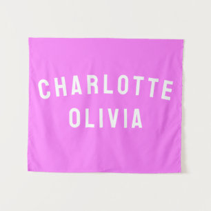 Custom Name Banner Personalized Nursery Wall Art Tapestry