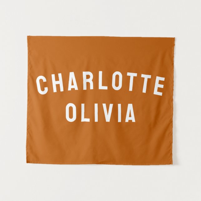 Custom Name Banner Personalized Nursery Wall Art Tapestry (Front (Horizontal))