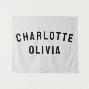 Custom Name Banner Personalized Nursery Wall Art Tapestry