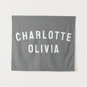 Custom Name Banner Personalized Nursery Wall Art Tapestry