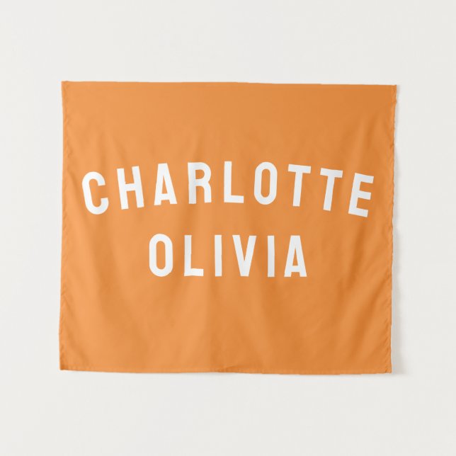 Custom Name Banner Personalized Nursery Wall Art Tapestry (Front (Horizontal))