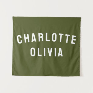 Custom Name Banner Personalized Nursery Wall Art Tapestry