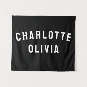 Custom Name Banner Personalized Nursery Wall Art Tapestry