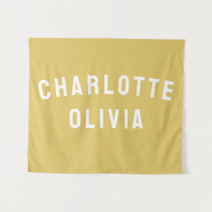 Custom Name Banner Personalized Nursery Wall Art Tapestry