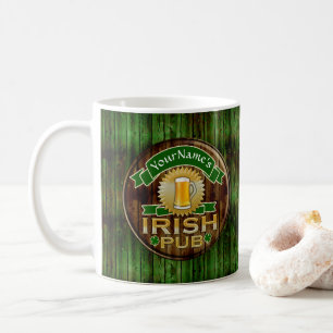 Custom Name Bar Irish Pub Sign St Patricks Day Coffee Mug