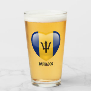 Custom Name Barbados Love Glass