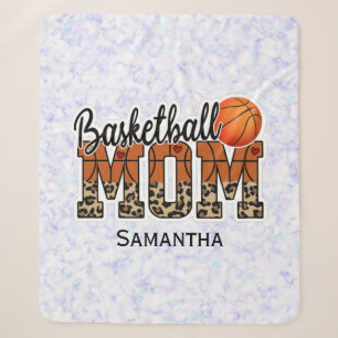 Custom Name Basketball Mom   Mother's Day Sherpa Blanket