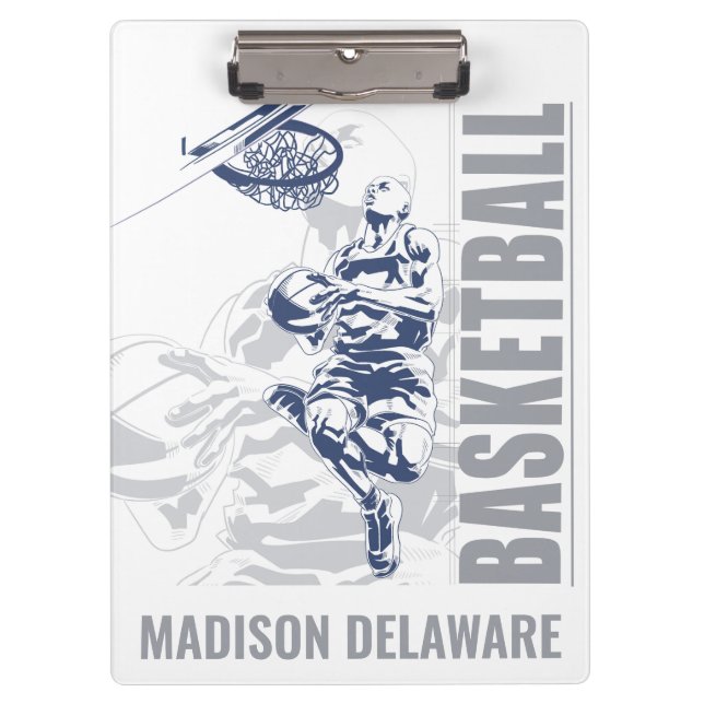 Custom Name Basketball Player Clipboard (Front)