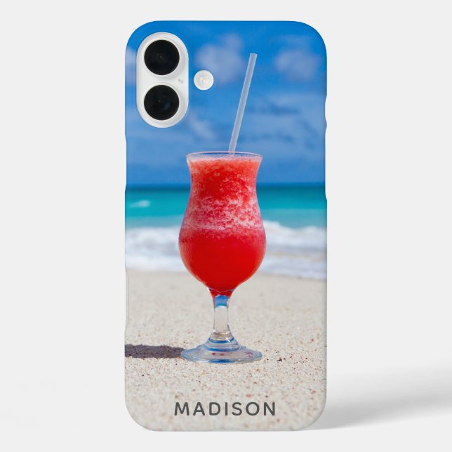 Custom name Beach Coctail phone cases (Back)