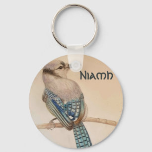 Custom Name Beautiful Bird  Key Ring