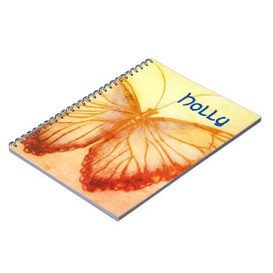 Custom Name Beautiful butterfly Notebook