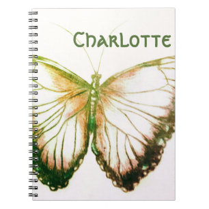 Custom Name Beautiful butterfly Notebook