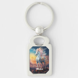 Custom Name Beautiful Unicorn Keychain