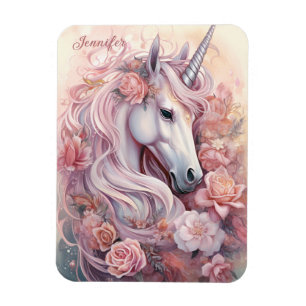 Custom Name Beautiful Unicorn Magnet