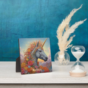 Custom Name Beautiful Unicorn Plaque