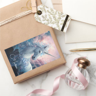 Custom Name Beautiful Unicorn Sticker