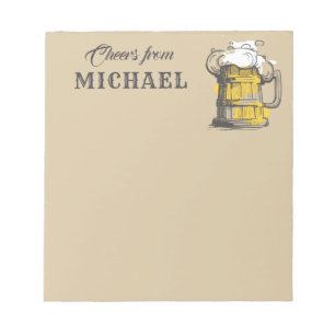 Custom name Beer Ilustration Notepad