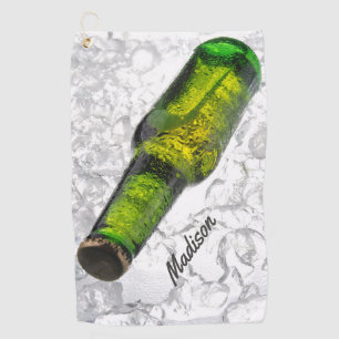 Custom name Beer on Ice golf towel
