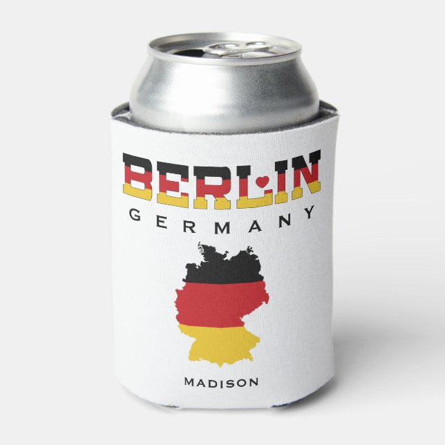 Custom Name Berlin Germany Can Cooler (Can Front)