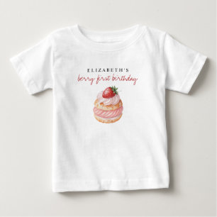 Custom Name Berry First Birthday Baby T-Shirt