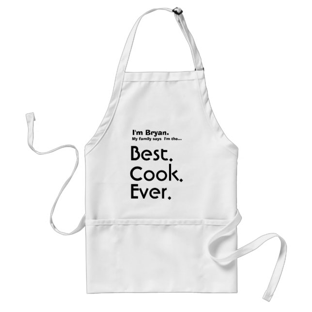 Custom Name Best Cook Ever Standard Apron (Front)