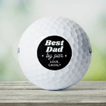 Custom Name Best Dad By Par Retro Cool Golf Balls<br><div class="desc">Score a hole-in-one gift for Dad with this custom golf balls! Retro cool design for the Best Dad By Par. Swing into style on the course!</div>