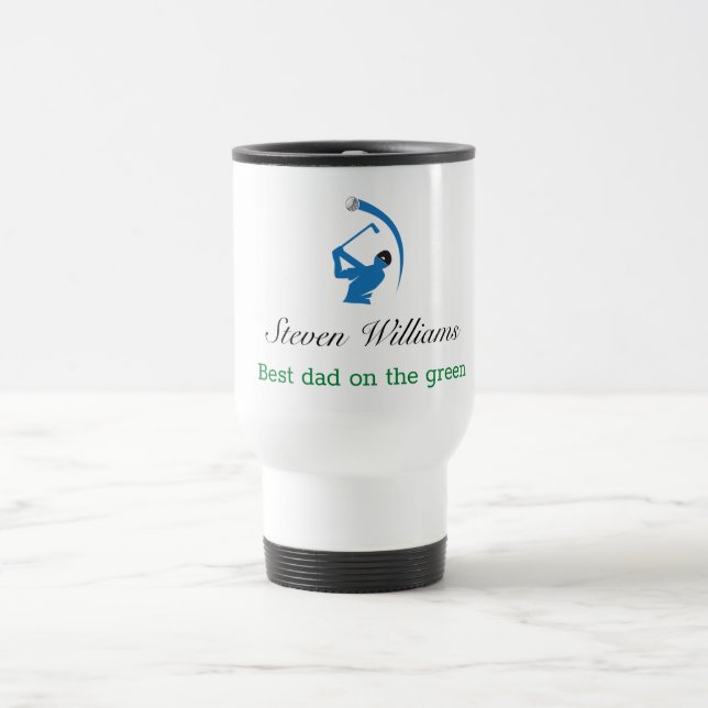 Custom Name Best Dad Travel Mug (Center)