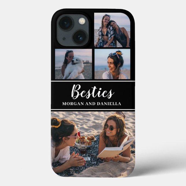 Custom Name Best Friends Photo Collage Case-Mate iPhone Case (Back)