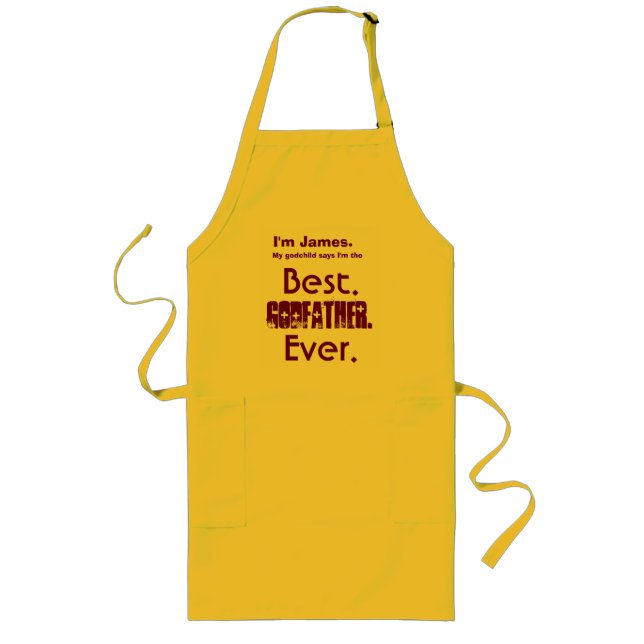 Custom Name Best Godfather Ever V01 Long Apron (Front)