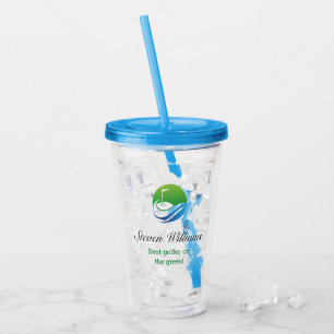 Custom Name Best Golfer Plastic Tumbler