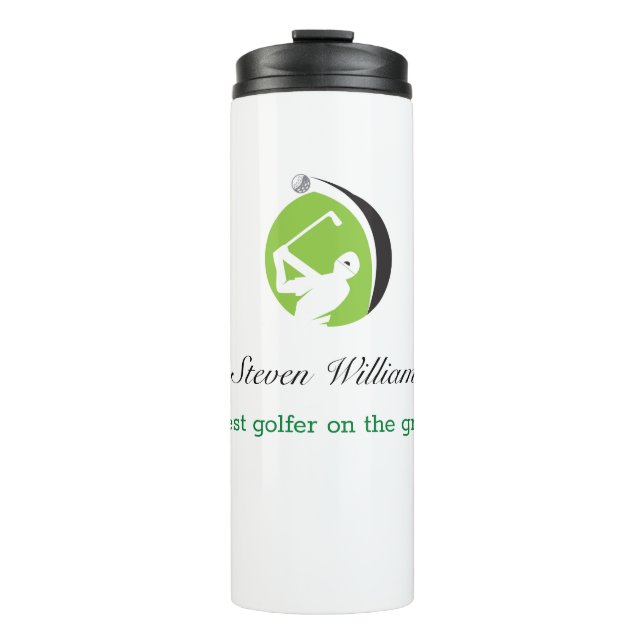 Custom Name Best Golfer Thermal Tumbler (Front)